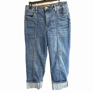 Kut From The Kloth Women's Jeans Fay Fab Ab Straight Leg 10 Cropped Bohemian